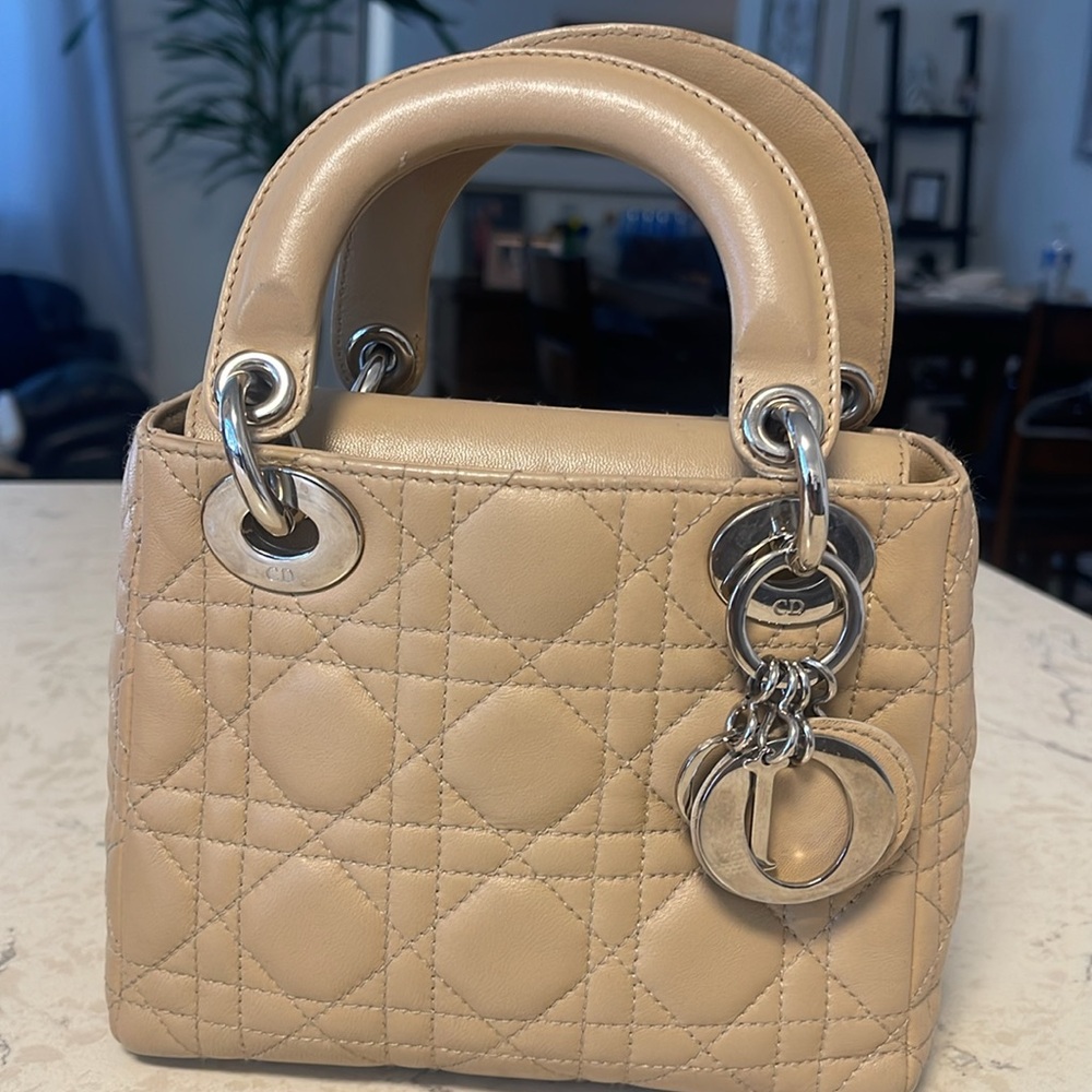 Mini Lady Dior Bag beige! Authentic 🤎 Rare finding